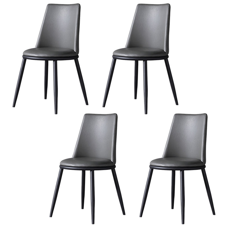 Modern 1/4/5/7 Pieces Dining Set Sintered Stone Top Dining Table with Leather Chairs 4 Grey Chairs Clearhalo 'Dining Room Sets' 'Dining Tables & Seating' 'dining_room_set' 'furn' 'furn_dining_room_set' 'Furniture' 'furniture_dining_room_set' 'Kitchen & Dining Furniture' 'kitchen&dining_furn' 'kitchen' 4621096