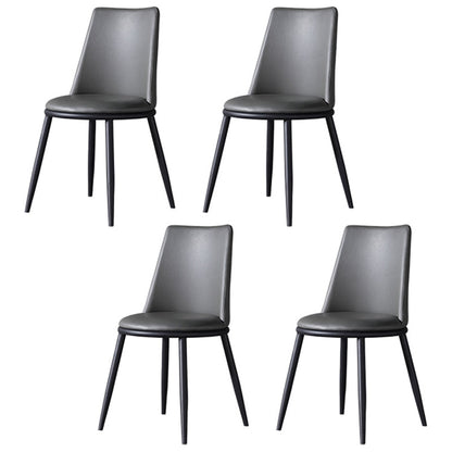 Modern 1/4/5/7 Pieces Dining Set Sintered Stone Top Dining Table with Leather Chairs 4 Grey Chairs Clearhalo 'Dining Room Sets' 'Dining Tables & Seating' 'dining_room_set' 'furn' 'furn_dining_room_set' 'Furniture' 'furniture_dining_room_set' 'Kitchen & Dining Furniture' 'kitchen&dining_furn' 'kitchen' 4621096