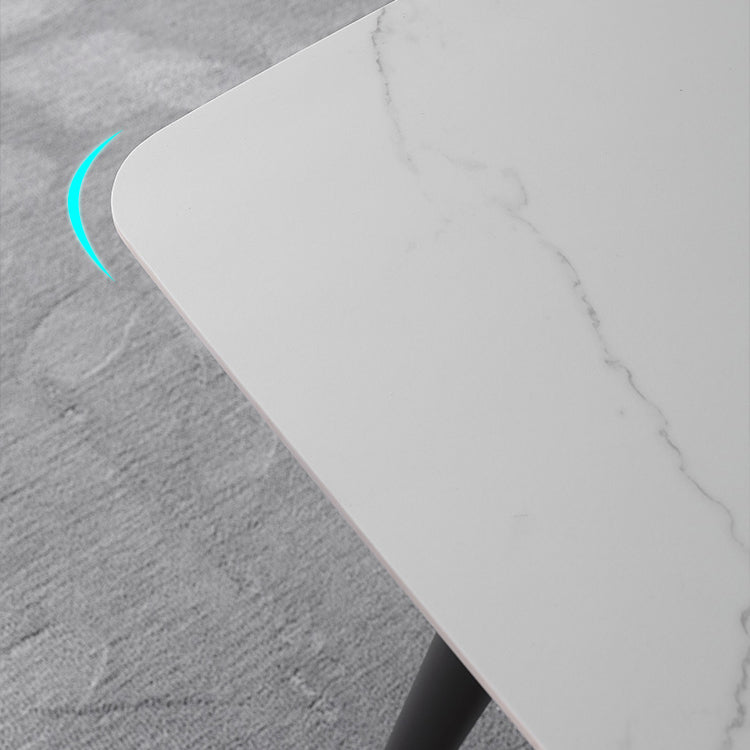 Modern 1/4/5/7 Pieces Dining Set Sintered Stone Top Dining Table with Leather Chairs Clearhalo 'Dining Room Sets' 'Dining Tables & Seating' 'dining_room_set' 'furn' 'furn_dining_room_set' 'Furniture' 'furniture_dining_room_set' 'Kitchen & Dining Furniture' 'kitchen&dining_furn' 'kitchen' 4621097