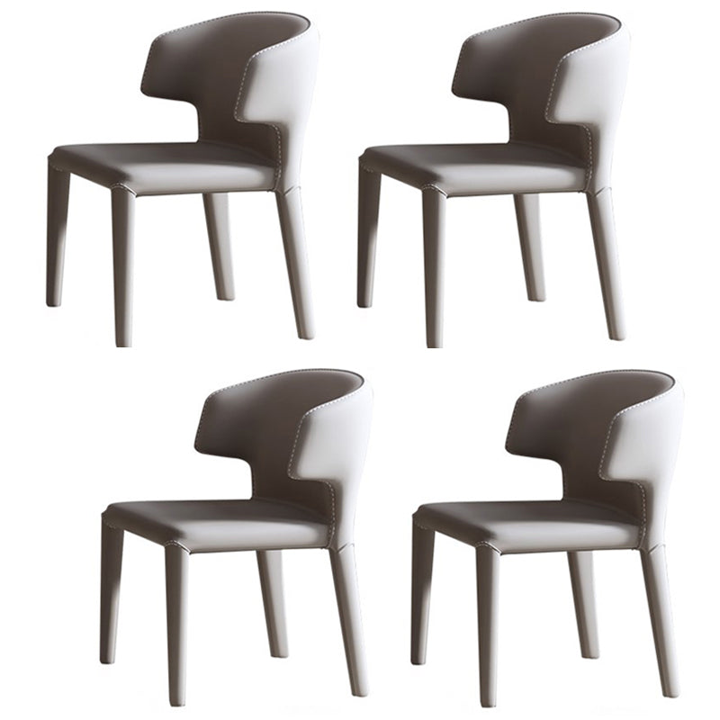 Designer Style 1/3/4/7 Pieces Dining Set Sintered Stone Dining Table with Leather Chairs 4 Beige Chairs Clearhalo 'Dining Room Sets' 'Dining Tables & Seating' 'dining_room_set' 'furn' 'furn_dining_room_set' 'Furniture' 'furniture_dining_room_set' 'Kitchen & Dining Furniture' 'kitchen&dining_furn' 'kitchen' 4621115