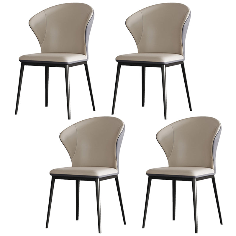 Designer Style 1/3/4/7 Pieces Dining Set Sintered Stone Dining Table with Leather Chairs 4 White Chairs Clearhalo 'Dining Room Sets' 'Dining Tables & Seating' 'dining_room_set' 'furn' 'furn_dining_room_set' 'Furniture' 'furniture_dining_room_set' 'Kitchen & Dining Furniture' 'kitchen&dining_furn' 'kitchen' 4621119