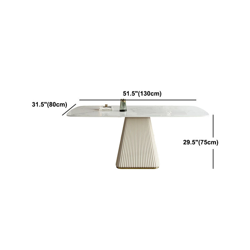 Modern 1/4/5/6/7 Pieces Sintered Stone Dining Room Set with Pedestal Base Furniture Clearhalo 'Dining Room Sets' 'Dining Tables & Seating' 'dining_room_set' 'furn' 'furn_dining_room_set' 'Furniture' 'furniture_dining_room_set' 'Kitchen & Dining Furniture' 'kitchen&dining_furn' 'kitchen' 4621161