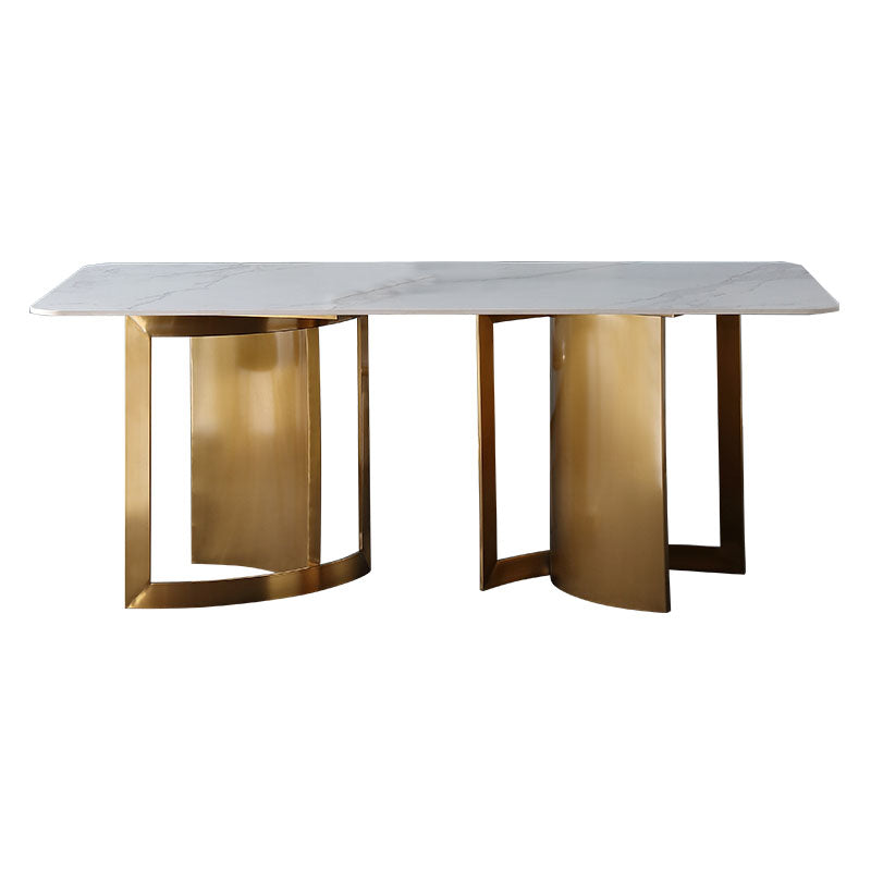 1/5/6/7 Pcs Dining Chairs Set Rectangular Dining Room Table Set with Double Pedestal Base Clearhalo 'Dining Room Sets' 'Dining Tables & Seating' 'dining_room_set' 'furn' 'furn_dining_room_set' 'Furniture' 'furniture_dining_room_set' 'Kitchen & Dining Furniture' 'kitchen&dining_furn' 'kitchen' 4621172