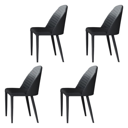 1/4/6/9 Pcs Dining Chairs Set White Rectangular Dining Set with Leather Chairs 4 Grey Chairs Clearhalo 'Dining Room Sets' 'Dining Tables & Seating' 'dining_room_set' 'furn' 'furn_dining_room_set' 'Furniture' 'furniture_dining_room_set' 'Kitchen & Dining Furniture' 'kitchen&dining_furn' 'kitchen' 4621194