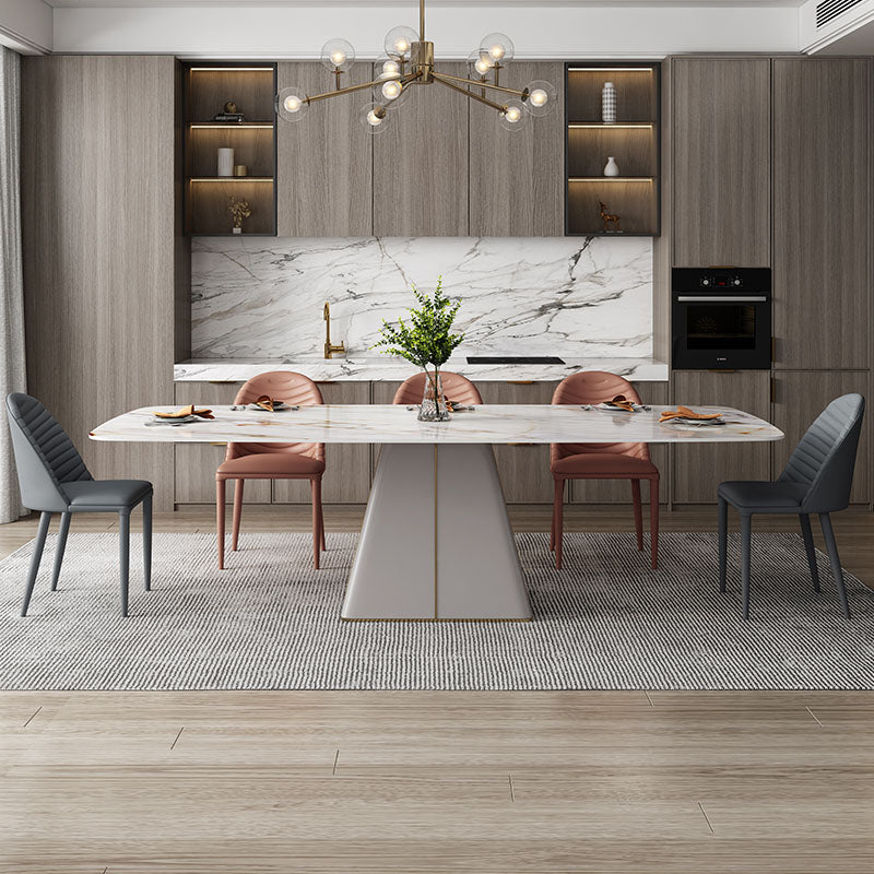 1/4/6/9 Pcs Dining Chairs Set White Rectangular Dining Set with Leather Chairs Clearhalo 'Dining Room Sets' 'Dining Tables & Seating' 'dining_room_set' 'furn' 'furn_dining_room_set' 'Furniture' 'furniture_dining_room_set' 'Kitchen & Dining Furniture' 'kitchen&dining_furn' 'kitchen' 4621195