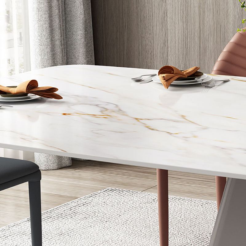 1/4/6/9 Pcs Dining Chairs Set White Rectangular Dining Set with Leather Chairs Clearhalo 'Dining Room Sets' 'Dining Tables & Seating' 'dining_room_set' 'furn' 'furn_dining_room_set' 'Furniture' 'furniture_dining_room_set' 'Kitchen & Dining Furniture' 'kitchen&dining_furn' 'kitchen' 4621200