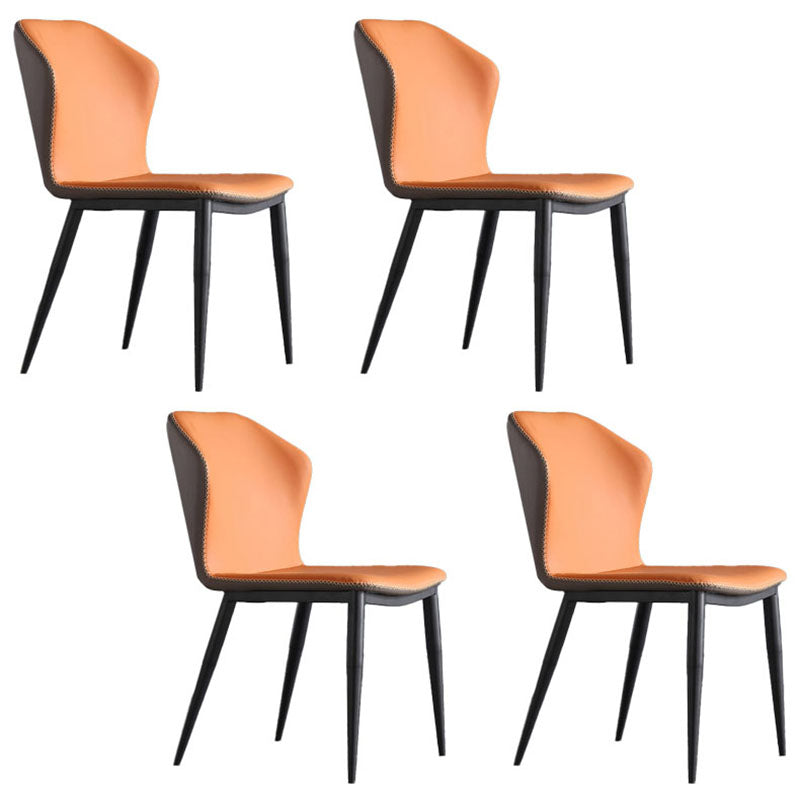 Scandinavian 1/4/5/7 Pcs Dining Chairs Set Sintered Stone Dining Room Set for Home 4 Orange Chairs Clearhalo 'Dining Room Sets' 'Dining Tables & Seating' 'dining_room_set' 'furn' 'furn_dining_room_set' 'Furniture' 'furniture_dining_room_set' 'Kitchen & Dining Furniture' 'kitchen&dining_furn' 'kitchen' 4621208