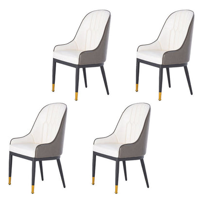 1/4/5 Pcs Dining Chairs Set Rectangular Dining Room Table Set with Pedestal Base 4 White Chairs Clearhalo 'Dining Room Sets' 'Dining Tables & Seating' 'dining_room_set' 'furn' 'furn_dining_room_set' 'Furniture' 'furniture_dining_room_set' 'Kitchen & Dining Furniture' 'kitchen&dining_furn' 'kitchen' 4621223