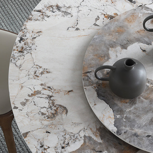 Modern 1/4/5/7 Pieces Dining Sintered Stone Dining Table Set for Kitchen with Wood Legs Clearhalo 'Dining Room Sets' 'Dining Tables & Seating' 'dining_room_set' 'furn' 'furn_dining_room_set' 'Furniture' 'furniture_dining_room_set' 'Kitchen & Dining Furniture' 'kitchen&dining_furn' 'kitchen' 4621258