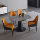 Modern 1/4/5/7 Pieces Dining Sintered Stone Dining Table Set for Kitchen 5 Pieces: Table, 4 Orange Chairs Clearhalo 'Dining Room Sets' 'Dining Tables & Seating' 'dining_room_set' 'furn' 'furn_dining_room_set' 'Furniture' 'furniture_dining_room_set' 'Kitchen & Dining Furniture' 'kitchen&dining_furn' 'kitchen' 4621274