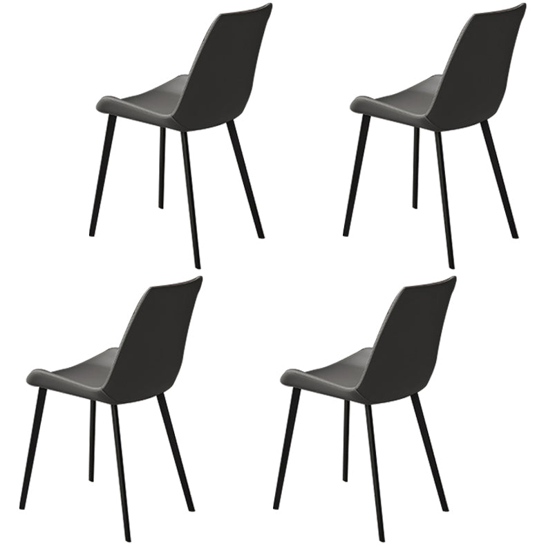 Modern Style 1/4/5/7 Pieces Dining Set Sintered Stone Dining Table Set with Metal Legs 4 Grey Chairs Clearhalo 'Dining Room Sets' 'Dining Tables & Seating' 'dining_room_set' 'furn' 'furn_dining_room_set' 'Furniture' 'furniture_dining_room_set' 'Kitchen & Dining Furniture' 'kitchen&dining_furn' 'kitchen' 4621291