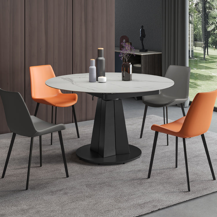 Modern Style 1/4/5/7 Pieces Dining Set Sintered Stone Dining Table Set with Metal Legs Clearhalo 'Dining Room Sets' 'Dining Tables & Seating' 'dining_room_set' 'furn' 'furn_dining_room_set' 'Furniture' 'furniture_dining_room_set' 'Kitchen & Dining Furniture' 'kitchen&dining_furn' 'kitchen' 4621292
