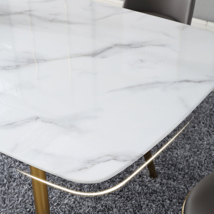 Modern 1/4/5/7 Pieces Furniture Sintered Stone Dining Set for Kitchen with Metal Legs Clearhalo 'Dining Room Sets' 'Dining Tables & Seating' 'dining_room_set' 'furn' 'furn_dining_room_set' 'Furniture' 'furniture_dining_room_set' 'Kitchen & Dining Furniture' 'kitchen&dining_furn' 'kitchen' 4621308