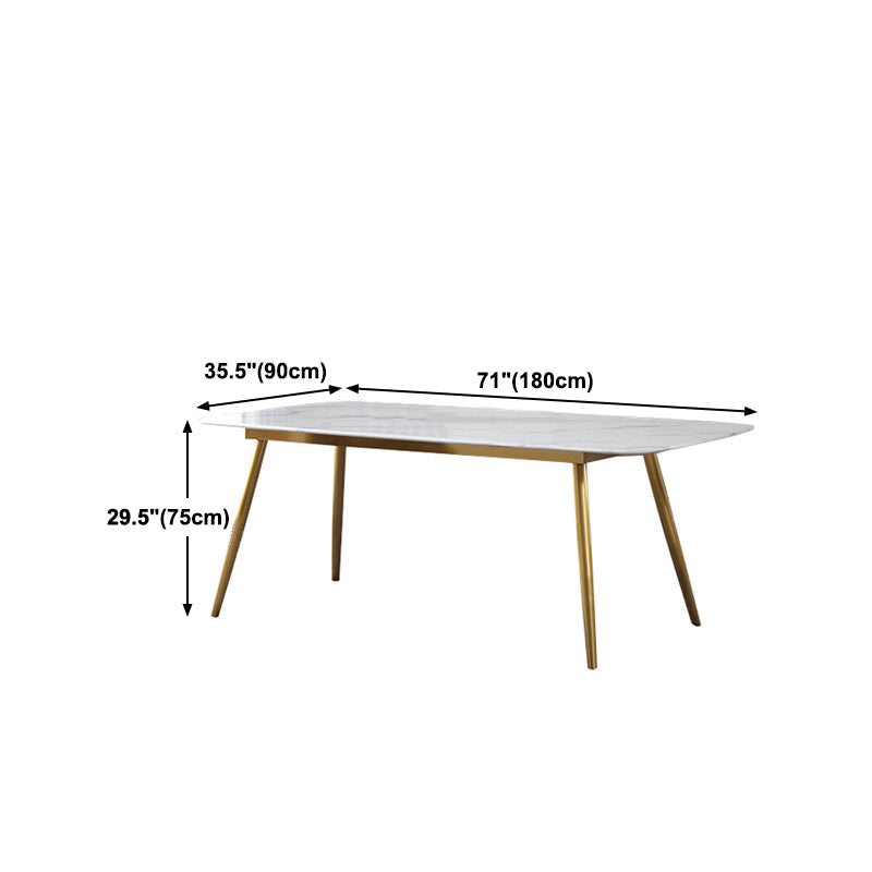 Modern 1/4/5/7 Pieces Furniture Sintered Stone Dining Set for Kitchen with Metal Legs Clearhalo 'Dining Room Sets' 'Dining Tables & Seating' 'dining_room_set' 'furn' 'furn_dining_room_set' 'Furniture' 'furniture_dining_room_set' 'Kitchen & Dining Furniture' 'kitchen&dining_furn' 'kitchen' 4621317