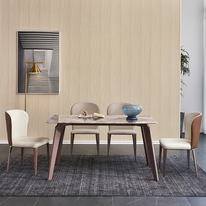 Contemporary 1/4/5 Pieces Dining Set Sintered Stone Dining Room Set Clearhalo 'Dining Room Sets' 'Dining Tables & Seating' 'dining_room_set' 'furn' 'furn_dining_room_set' 'Furniture' 'furniture_dining_room_set' 'Kitchen & Dining Furniture' 'kitchen&dining_furn' 'kitchen' 4621358