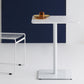 Square Pedestal Dinner Table Industrial Style MDF Dining Table for Indoor White 27.6"L x 27.6"W x 29.5"H Without Chairs Clearhalo ' dining_table' 'Dining Tables & Seating' 'Dining Tables' 'furn' 'furn_dining_table' 'Furniture' 'furniture_dining_table' 'Kitchen & Dining Furniture' 'kitchen&dining_furn' 'kitchen' 'kitchen_dining_table' 4621374