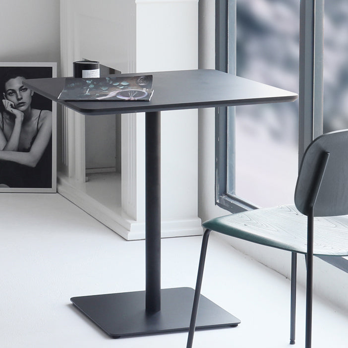 Square Pedestal Dinner Table Industrial Style MDF Dining Table for Indoor Clearhalo ' dining_table' 'Dining Tables & Seating' 'Dining Tables' 'furn' 'furn_dining_table' 'Furniture' 'furniture_dining_table' 'Kitchen & Dining Furniture' 'kitchen&dining_furn' 'kitchen' 'kitchen_dining_table' 4621384