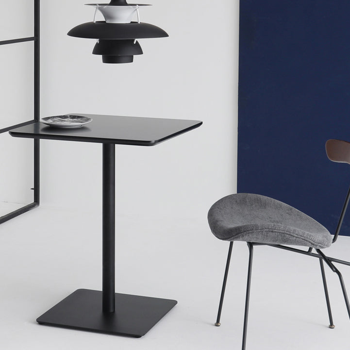 Square Pedestal Dinner Table Industrial Style MDF Dining Table for Indoor Clearhalo ' dining_table' 'Dining Tables & Seating' 'Dining Tables' 'furn' 'furn_dining_table' 'Furniture' 'furniture_dining_table' 'Kitchen & Dining Furniture' 'kitchen&dining_furn' 'kitchen' 'kitchen_dining_table' 4621385