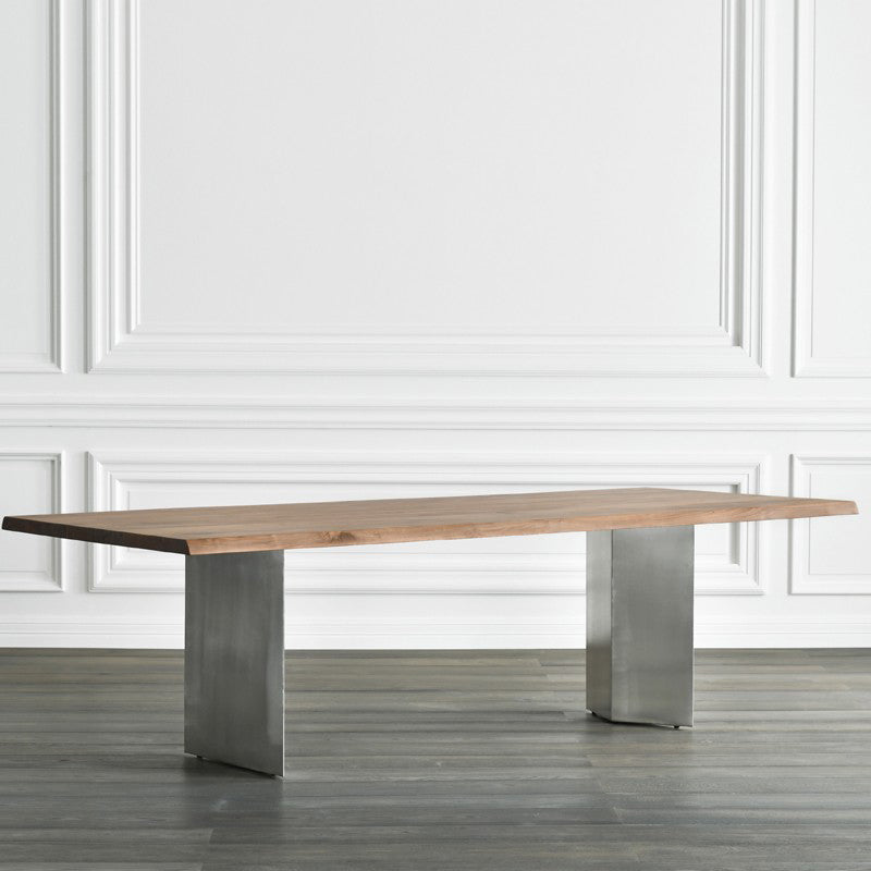 Industrial Pine Wood Table for Restaurant Rectangle Dining Table with Metal Double Pedestal 47.2"L x 23.6"W x 29.5"H Without Chairs Clearhalo ' dining_table' 'Dining Tables & Seating' 'Dining Tables' 'furn' 'furn_dining_table' 'Furniture' 'furniture_dining_table' 'Kitchen & Dining Furniture' 'kitchen&dining_furn' 'kitchen' 'kitchen_dining_table' 4621390