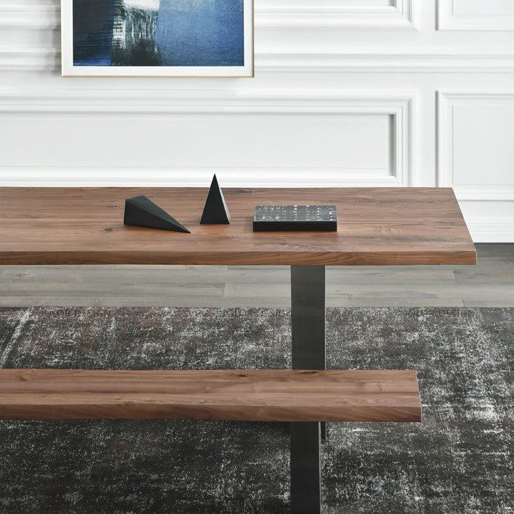 Industrial Pine Wood Table for Restaurant Rectangle Dining Table with Metal Double Pedestal Clearhalo ' dining_table' 'Dining Tables & Seating' 'Dining Tables' 'furn' 'furn_dining_table' 'Furniture' 'furniture_dining_table' 'Kitchen & Dining Furniture' 'kitchen&dining_furn' 'kitchen' 'kitchen_dining_table' 4621395