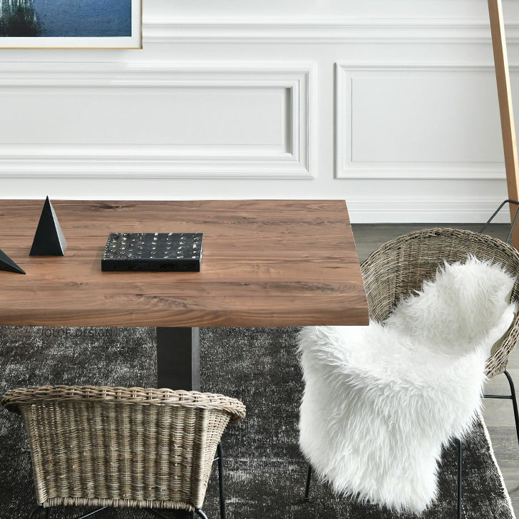 Industrial Pine Wood Table for Restaurant Rectangle Dining Table with Metal Double Pedestal Clearhalo ' dining_table' 'Dining Tables & Seating' 'Dining Tables' 'furn' 'furn_dining_table' 'Furniture' 'furniture_dining_table' 'Kitchen & Dining Furniture' 'kitchen&dining_furn' 'kitchen' 'kitchen_dining_table' 4621396