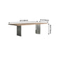 Industrial Pine Wood Table for Restaurant Rectangle Dining Table with Metal Double Pedestal Clearhalo ' dining_table' 'Dining Tables & Seating' 'Dining Tables' 'furn' 'furn_dining_table' 'Furniture' 'furniture_dining_table' 'Kitchen & Dining Furniture' 'kitchen&dining_furn' 'kitchen' 'kitchen_dining_table' 4621399