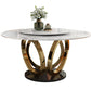 Traditional Luxury Round Dining Table Marble Indoor Table with Pedestal Base White 51.2"L x 51.2"W x 29.5"H Lazy Susan Clearhalo ' dining_table' 'Dining Tables & Seating' 'Dining Tables' 'furn' 'furn_dining_table' 'Furniture' 'furniture_dining_table' 'Kitchen & Dining Furniture' 'kitchen&dining_furn' 'kitchen' 'kitchen_dining_table' 4621408