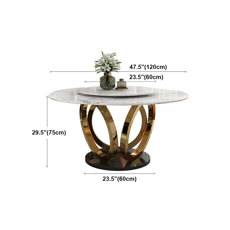 Traditional Luxury Round Dining Table Marble Indoor Table with Pedestal Base Clearhalo ' dining_table' 'Dining Tables & Seating' 'Dining Tables' 'furn' 'furn_dining_table' 'Furniture' 'furniture_dining_table' 'Kitchen & Dining Furniture' 'kitchen&dining_furn' 'kitchen' 'kitchen_dining_table' 4621413