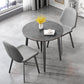 Metal Industrial Dinette Table Sintered Stone Top Table with 4 Legs Round Grey Without Chairs Clearhalo ' dining_table' 'Dining Tables & Seating' 'Dining Tables' 'furn' 'furn_dining_table' 'Furniture' 'furniture_dining_table' 'Kitchen & Dining Furniture' 'kitchen&dining_furn' 'kitchen' 'kitchen_dining_table' 4621418