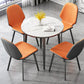 Metal Industrial Dinette Table Sintered Stone Top Table with 4 Legs Round White Without Chairs Clearhalo ' dining_table' 'Dining Tables & Seating' 'Dining Tables' 'furn' 'furn_dining_table' 'Furniture' 'furniture_dining_table' 'Kitchen & Dining Furniture' 'kitchen&dining_furn' 'kitchen' 'kitchen_dining_table' 4621425
