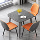 Metal Industrial Dinette Table Sintered Stone Top Table with 4 Legs Clearhalo ' dining_table' 'Dining Tables & Seating' 'Dining Tables' 'furn' 'furn_dining_table' 'Furniture' 'furniture_dining_table' 'Kitchen & Dining Furniture' 'kitchen&dining_furn' 'kitchen' 'kitchen_dining_table' 4621429