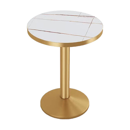 Industrial White Table for Restaurant Dining Table with Metal Base in Gold Round Gloss White Without Chairs Clearhalo ' dining_table' 'Dining Tables & Seating' 'Dining Tables' 'furn' 'furn_dining_table' 'Furniture' 'furniture_dining_table' 'Kitchen & Dining Furniture' 'kitchen&dining_furn' 'kitchen' 'kitchen_dining_table' 4621438