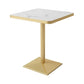 Industrial White Table for Restaurant Dining Table with Metal Base in Gold Square Matte White Without Chairs Clearhalo ' dining_table' 'Dining Tables & Seating' 'Dining Tables' 'furn' 'furn_dining_table' 'Furniture' 'furniture_dining_table' 'Kitchen & Dining Furniture' 'kitchen&dining_furn' 'kitchen' 'kitchen_dining_table' 4621439