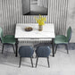 Contemporary Style Furniture Rectangle 4-foot Dining Site Table for Home White 43.3"L x 29.5"W x 29.5"H Without Chairs Clearhalo ' dining_table' 'Dining Tables & Seating' 'Dining Tables' 'furn' 'furn_dining_table' 'Furniture' 'furniture_dining_table' 'Kitchen & Dining Furniture' 'kitchen&dining_furn' 'kitchen' 'kitchen_dining_table' 4621459