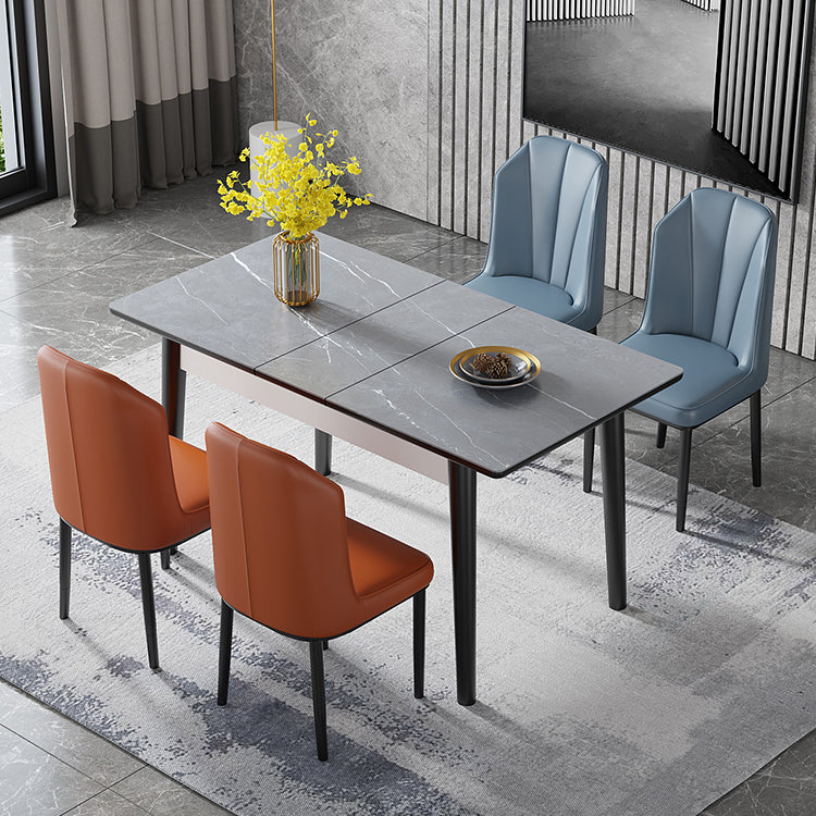 Contemporary Style Furniture Rectangle 4-foot Dining Site Table for Home Gray 51.2"L x 31.5"W x 29.5"H Without Chairs Clearhalo ' dining_table' 'Dining Tables & Seating' 'Dining Tables' 'furn' 'furn_dining_table' 'Furniture' 'furniture_dining_table' 'Kitchen & Dining Furniture' 'kitchen&dining_furn' 'kitchen' 'kitchen_dining_table' 4621460