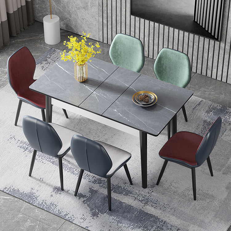 Contemporary Style Furniture Rectangle 4-foot Dining Site Table for Home Gray 43.3"L x 29.5"W x 29.5"H Without Chairs Clearhalo ' dining_table' 'Dining Tables & Seating' 'Dining Tables' 'furn' 'furn_dining_table' 'Furniture' 'furniture_dining_table' 'Kitchen & Dining Furniture' 'kitchen&dining_furn' 'kitchen' 'kitchen_dining_table' 4621461