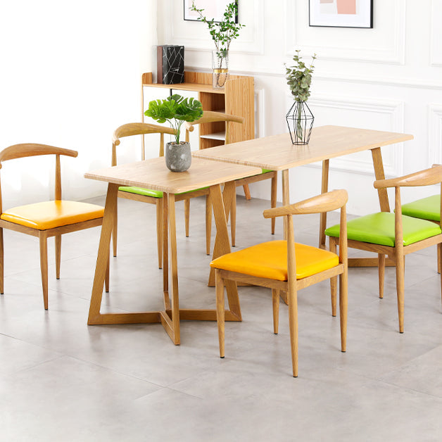 Industrial Kitchen Wood Table for Restaurant Dining Table with Wooden Base Clearhalo ' dining_table' 'Dining Tables & Seating' 'Dining Tables' 'furn' 'furn_dining_table' 'Furniture' 'furniture_dining_table' 'Kitchen & Dining Furniture' 'kitchen&dining_furn' 'kitchen' 'kitchen_dining_table' 4621494