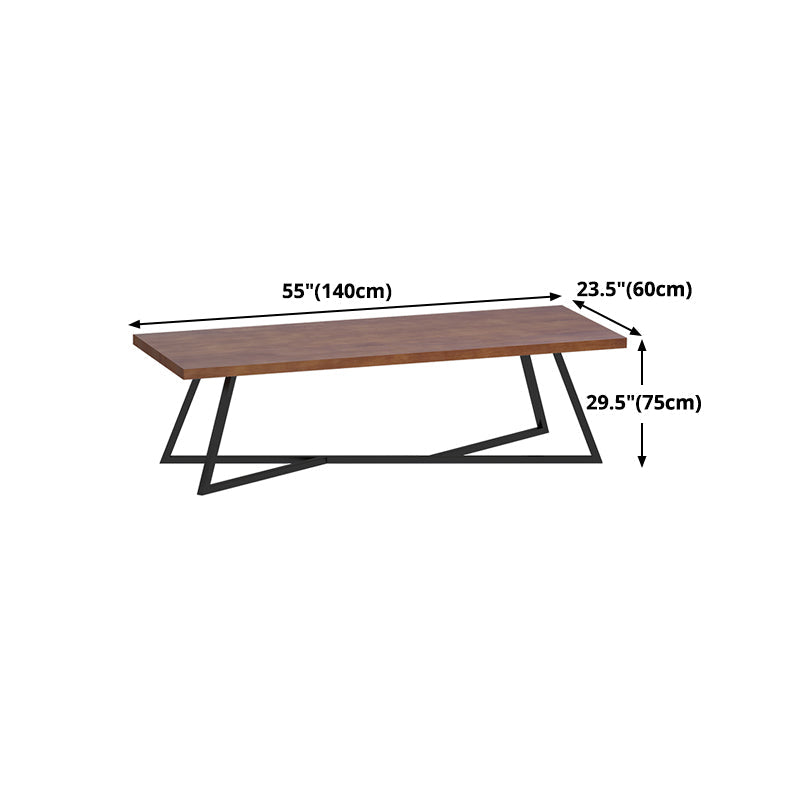 Metal Industrial Rectangle Dining Table Pine Wood Top Table for Kitchen Clearhalo ' dining_table' 'Dining Tables & Seating' 'Dining Tables' 'furn' 'furn_dining_table' 'Furniture' 'furniture_dining_table' 'Kitchen & Dining Furniture' 'kitchen&dining_furn' 'kitchen' 'kitchen_dining_table' 4621520