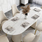 Traditional Luxury Furniture Oval Double Pedestal Dining Site Table for Home Clearhalo ' dining_table' 'Dining Tables & Seating' 'Dining Tables' 'furn' 'furn_dining_table' 'Furniture' 'furniture_dining_table' 'Kitchen & Dining Furniture' 'kitchen&dining_furn' 'kitchen' 'kitchen_dining_table' 4621533