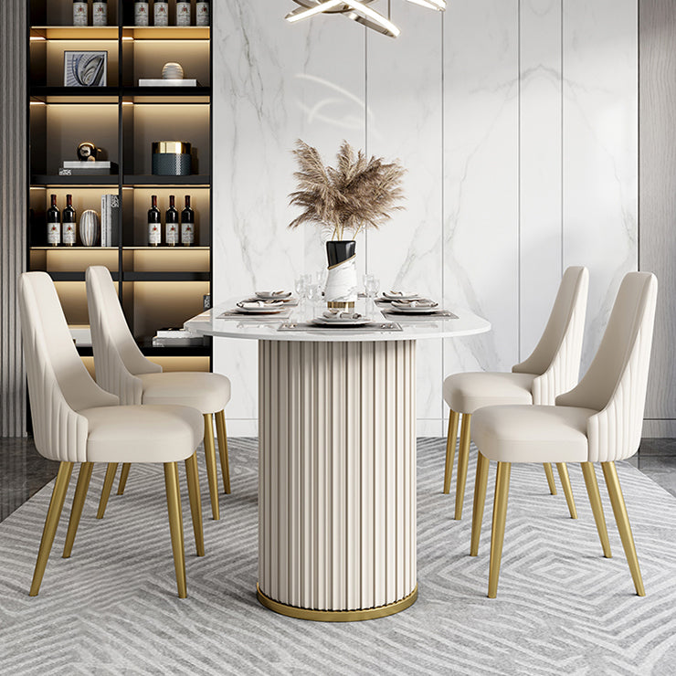 Traditional Luxury Furniture Oval Double Pedestal Dining Site Table for Home Clearhalo ' dining_table' 'Dining Tables & Seating' 'Dining Tables' 'furn' 'furn_dining_table' 'Furniture' 'furniture_dining_table' 'Kitchen & Dining Furniture' 'kitchen&dining_furn' 'kitchen' 'kitchen_dining_table' 4621534