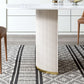 Luxury White Tone Dining Table Sintered Stone Table with Double Pedestal Clearhalo ' dining_table' 'Dining Tables & Seating' 'Dining Tables' 'furn' 'furn_dining_table' 'Furniture' 'furniture_dining_table' 'Kitchen & Dining Furniture' 'kitchen&dining_furn' 'kitchen' 'kitchen_dining_table' 4621559