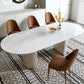 Luxury White Tone Dining Table Sintered Stone Table with Double Pedestal Clearhalo ' dining_table' 'Dining Tables & Seating' 'Dining Tables' 'furn' 'furn_dining_table' 'Furniture' 'furniture_dining_table' 'Kitchen & Dining Furniture' 'kitchen&dining_furn' 'kitchen' 'kitchen_dining_table' 4621565