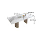 Luxury White Tone Dining Table Sintered Stone Table with Double Pedestal Clearhalo ' dining_table' 'Dining Tables & Seating' 'Dining Tables' 'furn' 'furn_dining_table' 'Furniture' 'furniture_dining_table' 'Kitchen & Dining Furniture' 'kitchen&dining_furn' 'kitchen' 'kitchen_dining_table' 4621571