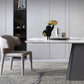 Luxury Sintered Stone Top Dining Table Rectangle White Table with Pedestal Clearhalo ' dining_table' 'Dining Tables & Seating' 'Dining Tables' 'furn' 'furn_dining_table' 'Furniture' 'furniture_dining_table' 'Kitchen & Dining Furniture' 'kitchen&dining_furn' 'kitchen' 'kitchen_dining_table' 4621595