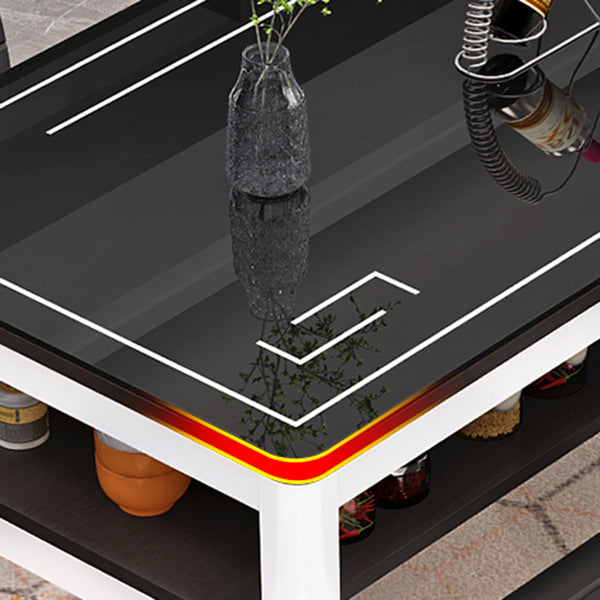 Glass Modern Rectangle Dining Table Glass Top Table for Dining Room and Kitchen Clearhalo ' dining_table' 'Dining Tables & Seating' 'Dining Tables' 'furn' 'furn_dining_table' 'Furniture' 'furniture_dining_table' 'Kitchen & Dining Furniture' 'kitchen&dining_furn' 'kitchen' 'kitchen_dining_table' 4621616