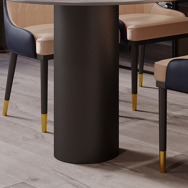 Free Form Sintered Stone Top Dining Table Modern Table with Metal Base Clearhalo ' dining_table' 'Dining Tables & Seating' 'Dining Tables' 'furn' 'furn_dining_table' 'Furniture' 'furniture_dining_table' 'Kitchen & Dining Furniture' 'kitchen&dining_furn' 'kitchen' 'kitchen_dining_table' 4621635
