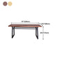 Industrial Pine Wood Table for Restaurant Rectangle Table with Metal Double Pedestal Clearhalo ' dining_table' 'Dining Tables & Seating' 'Dining Tables' 'furn' 'furn_dining_table' 'Furniture' 'furniture_dining_table' 'Kitchen & Dining Furniture' 'kitchen&dining_furn' 'kitchen' 'kitchen_dining_table' 4621664