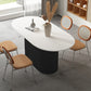 Solid Wood Base Contemporary Oval Dining Table Pedestal Table for Dining Room Wood Black Clearhalo ' dining_table' 'Dining Tables & Seating' 'Dining Tables' 'furn' 'furn_dining_table' 'Furniture' 'furniture_dining_table' 'Kitchen & Dining Furniture' 'kitchen&dining_furn' 'kitchen' 'kitchen_dining_table' 4621667