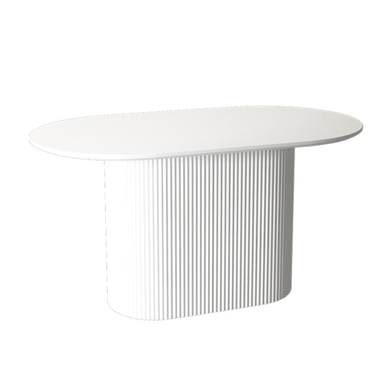 Solid Wood Base Contemporary Oval Dining Table Pedestal Table for Dining Room Wood White Clearhalo ' dining_table' 'Dining Tables & Seating' 'Dining Tables' 'furn' 'furn_dining_table' 'Furniture' 'furniture_dining_table' 'Kitchen & Dining Furniture' 'kitchen&dining_furn' 'kitchen' 'kitchen_dining_table' 4621672