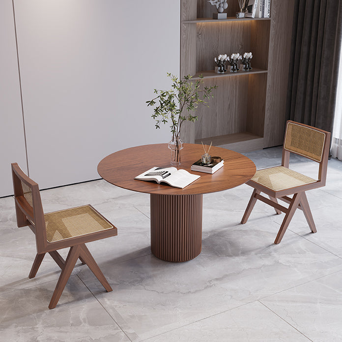 Solid Wood Round Table for Restaurant Modern Wood Table with Pedestal Base Clearhalo ' dining_table' 'Dining Tables & Seating' 'Dining Tables' 'furn' 'furn_dining_table' 'Furniture' 'furniture_dining_table' 'Kitchen & Dining Furniture' 'kitchen&dining_furn' 'kitchen' 'kitchen_dining_table' 4621695